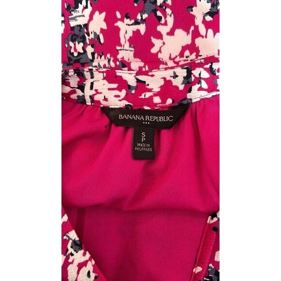 Banana Republic‎ Petite Pink Floral Sleeveless Dress Size SP - Picture 7 of 9